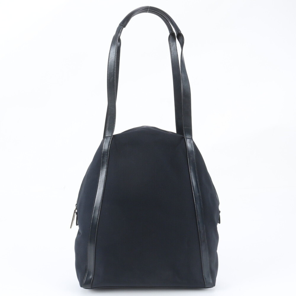 Gucci 002 2404 1005 Leather Canvas Shoulder Bag Handbag Navy Blue Women's